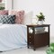2PCS End Table with 2 Drawer and Shelf Narrow for Living Room
